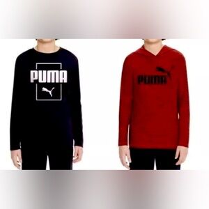 Puma Youth 2-Pack Long Sleeve Tee Hoodie-Size-S(7/8)